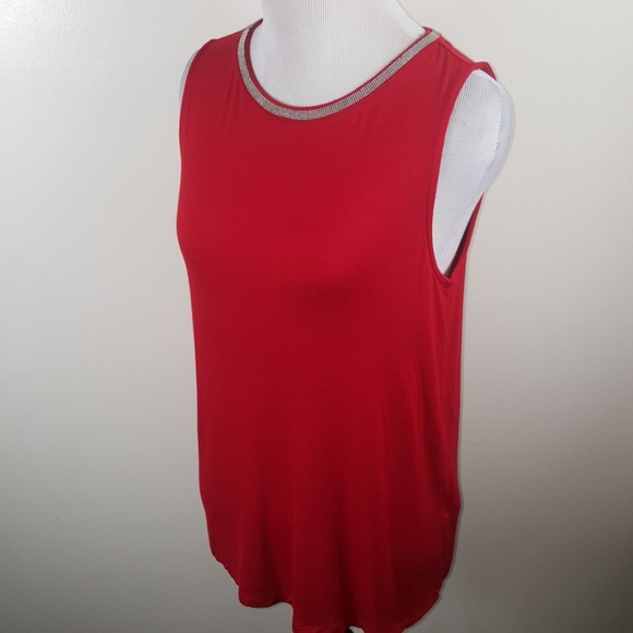 Banana Republic Red Soft Loose Sleeveless Tank Top - Picture 2 of 8